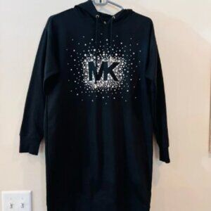 🔥Michael Kors Black Hoodie Dress with Studded Logo🔥
